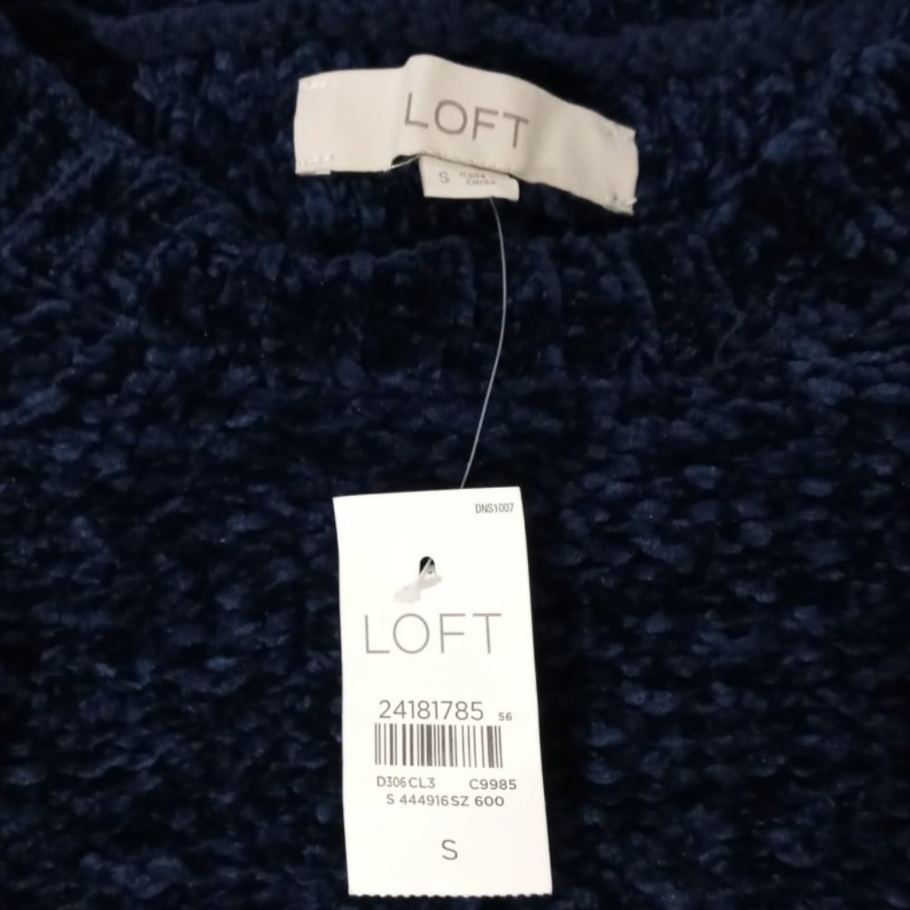 Ann Taylor LOFT Sweater Small NAVY BLUE - Picture 3 of 6